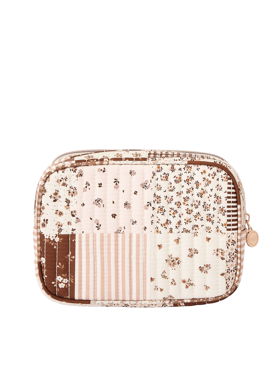 Back view of The Split Organizer in Brown Patchwork