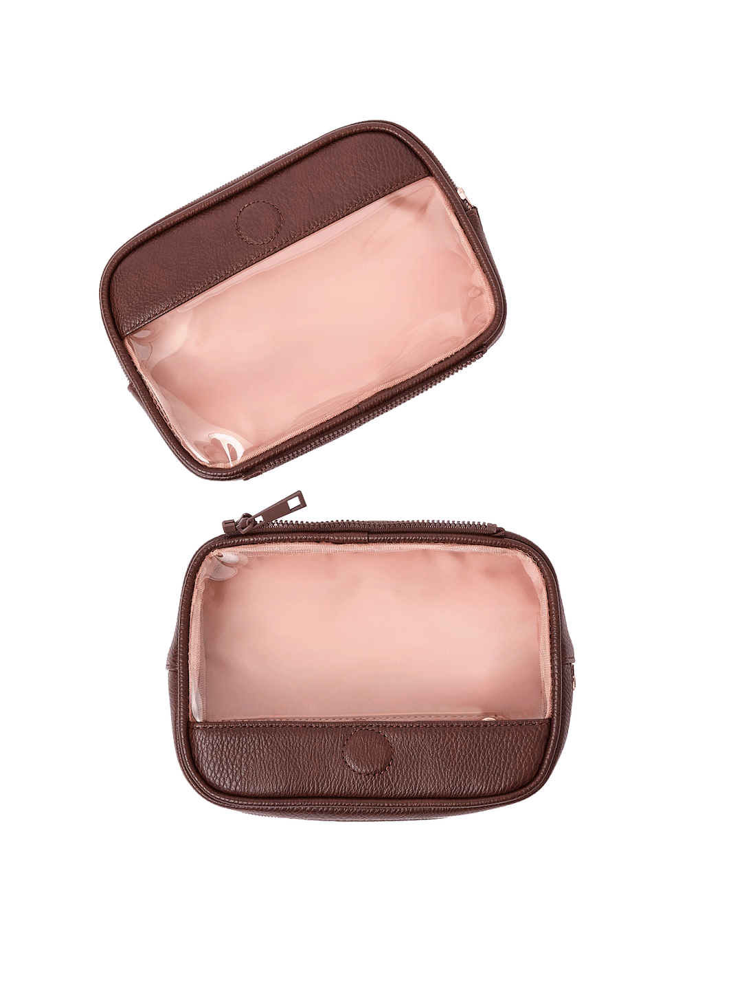 The Split Organizer in Espresso with compartments separated for individual use
