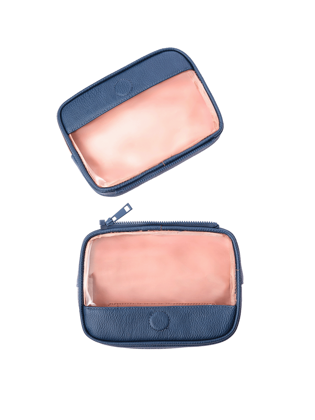 The Split Organizer in Berry with compartments separated for individual use
