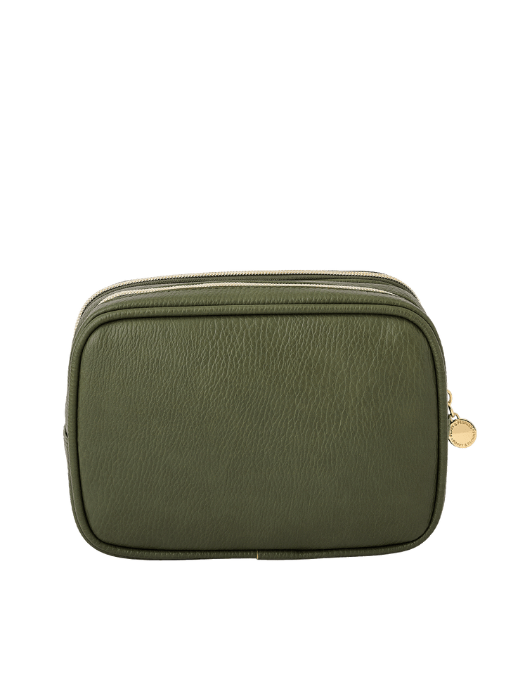 Back view of The Split Organizer in Olive