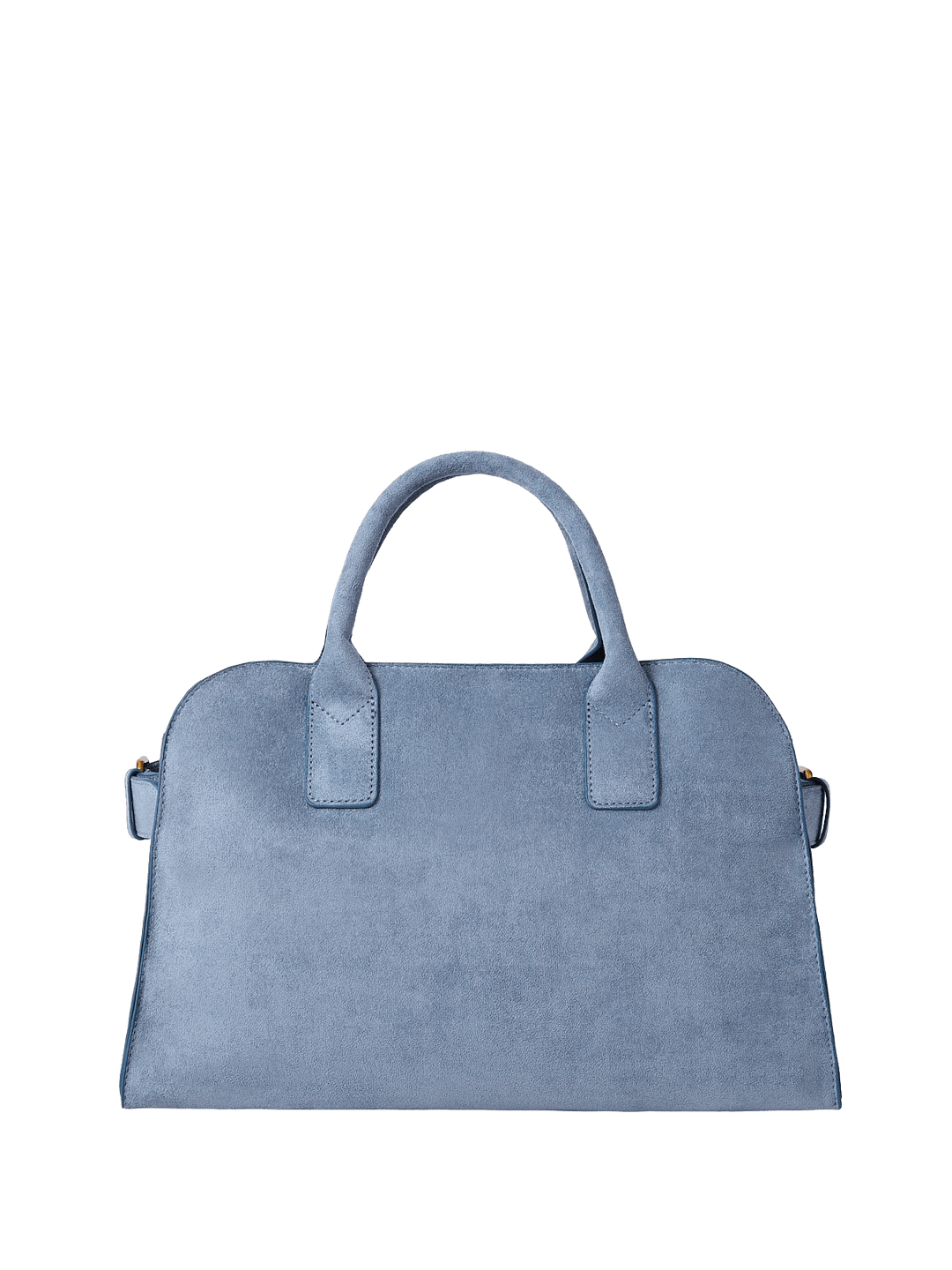 Light blue vegan suede handbag