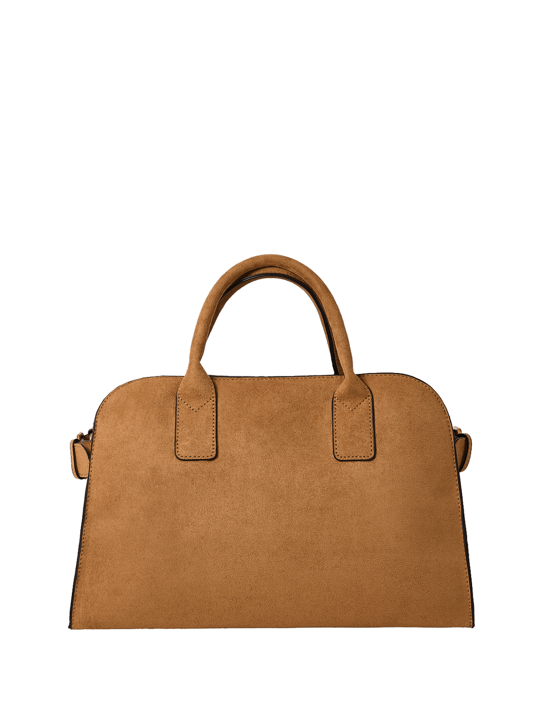 Brown vegan suede handbag