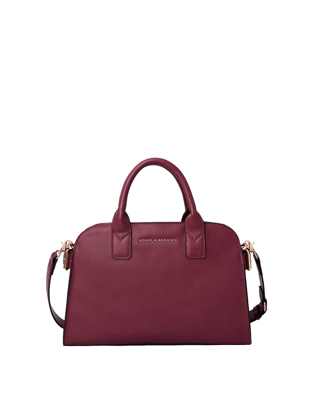 Mini Uptown Tote in Berry with removable crossbody strap