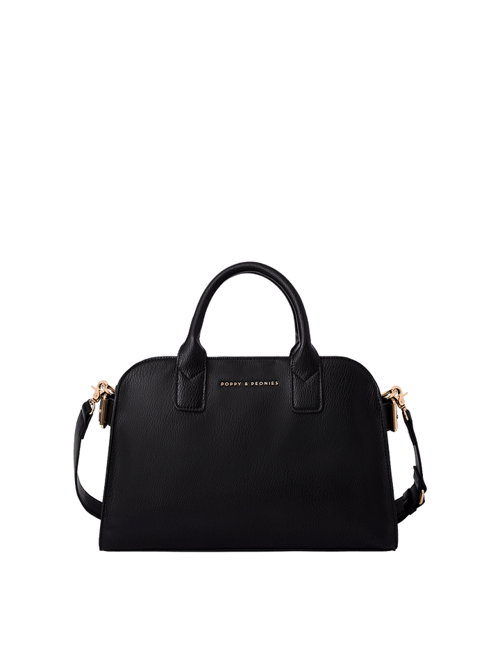 Mini Uptown Tote in Black with removable crossbody strap