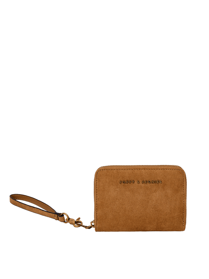 The Grab and Go Wallet Cognac Suede