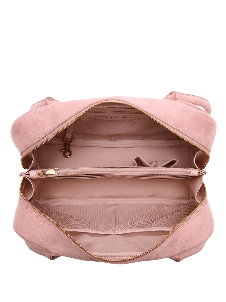 Interior of a pink shoulder bag