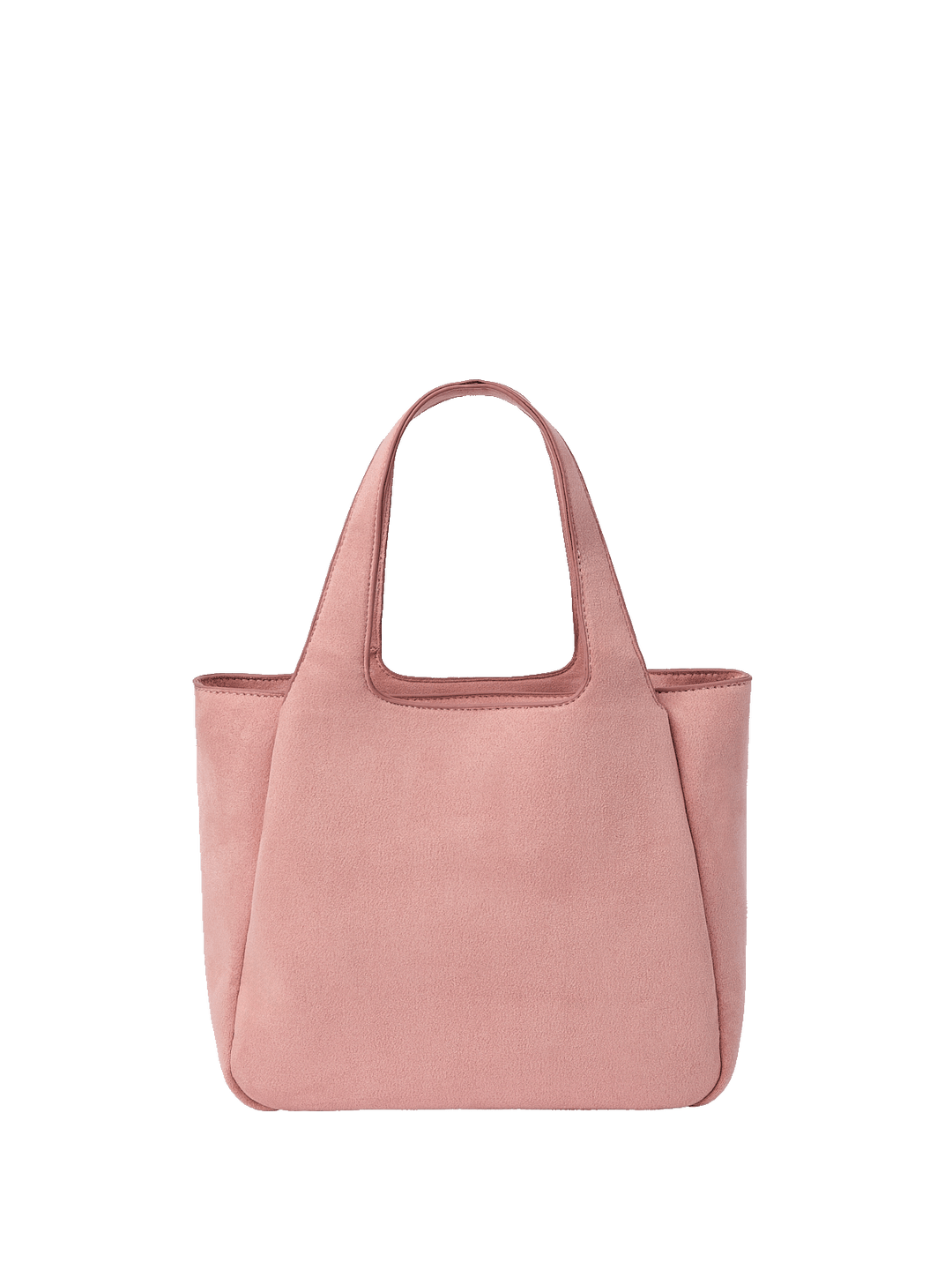 Pink vegan suede handbag
