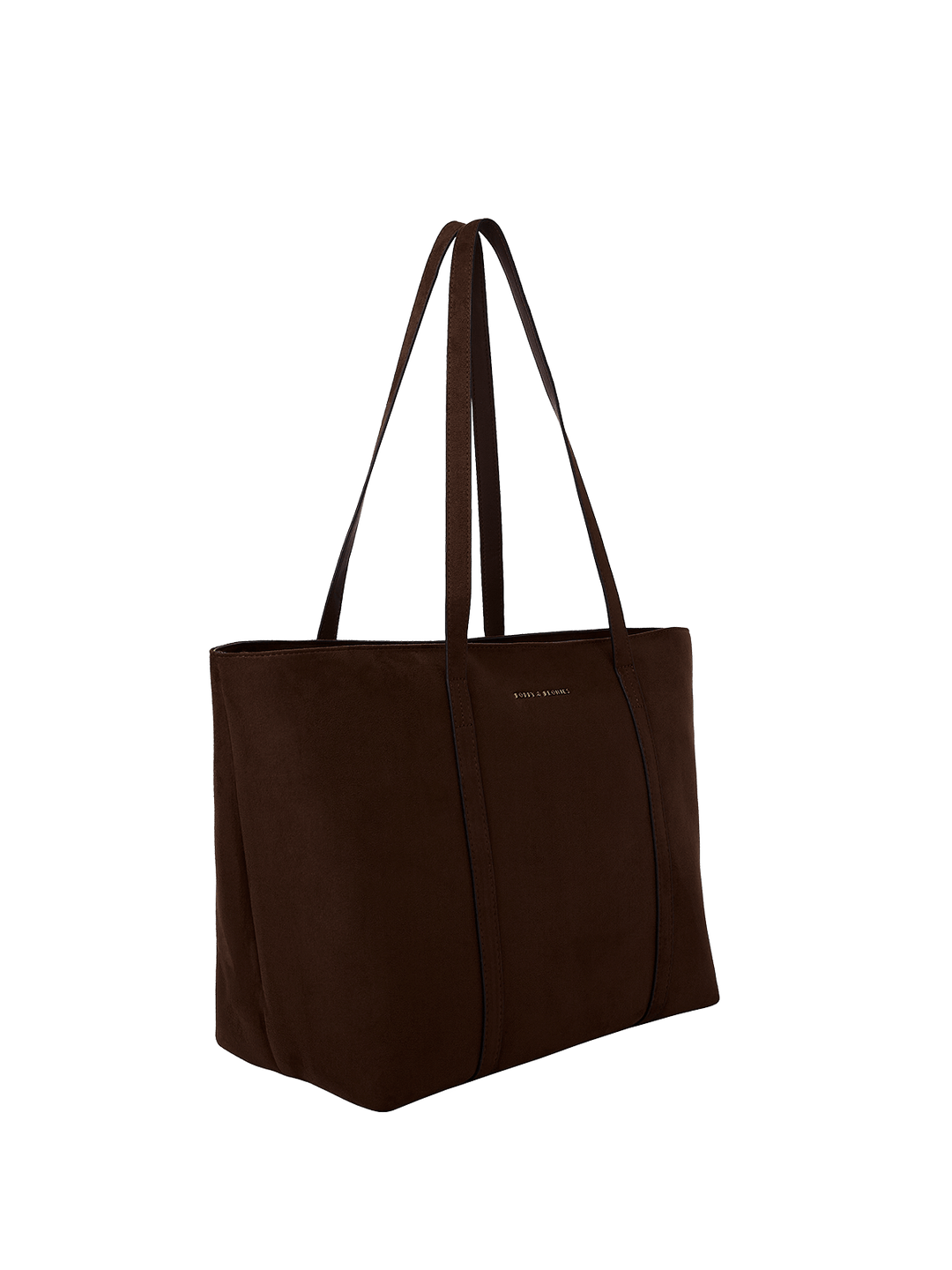 Brown tote bag on a transparent background