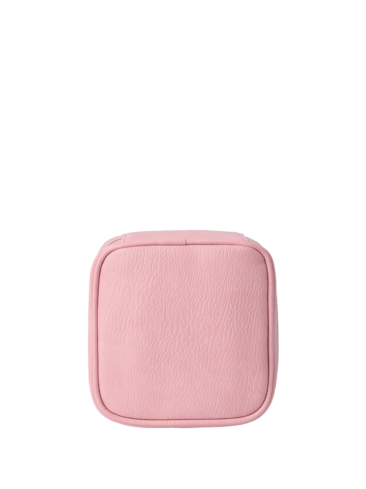 Pink square vegan leather tech organizer