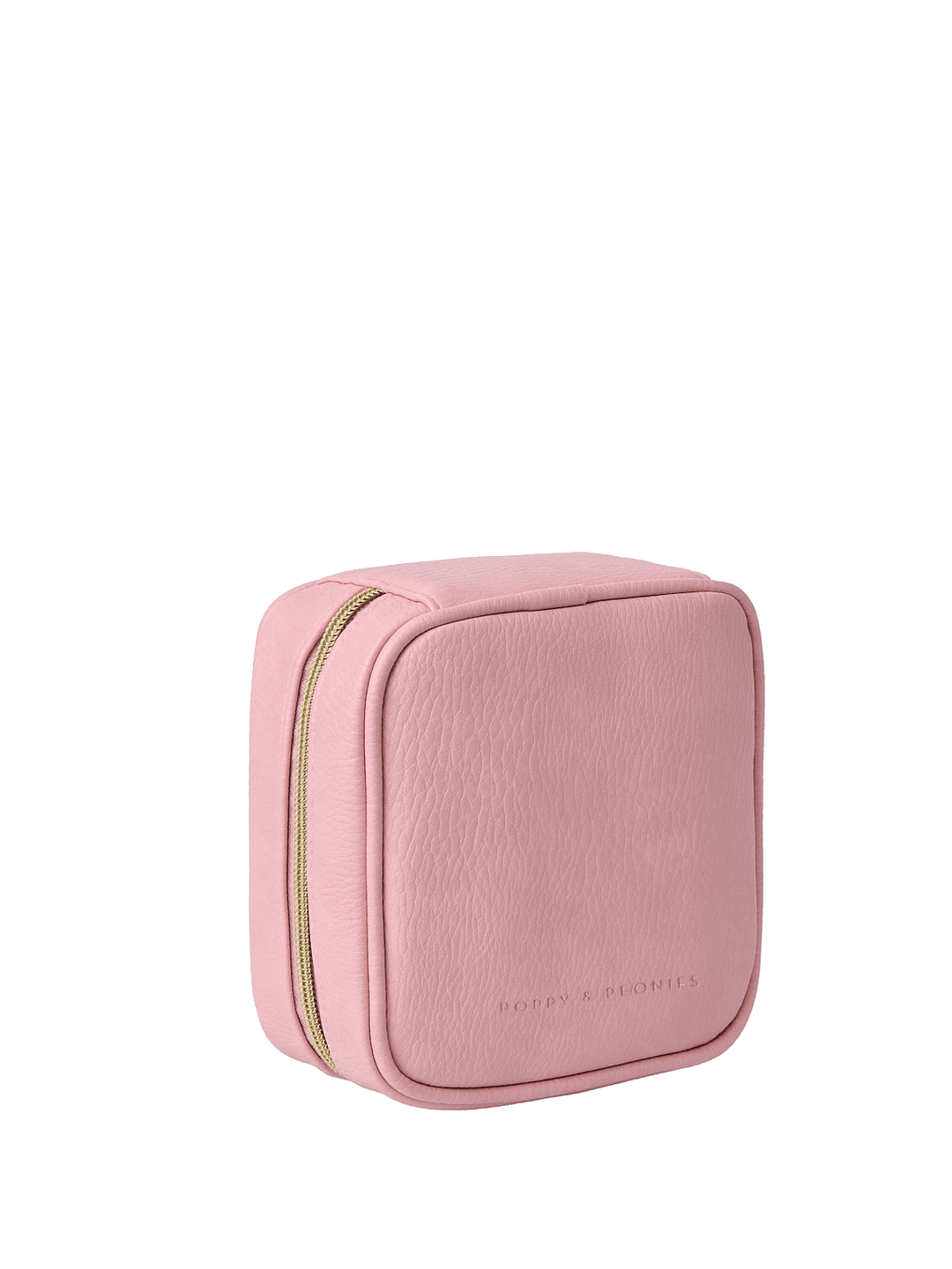 Pink square vegan leather tech organizer