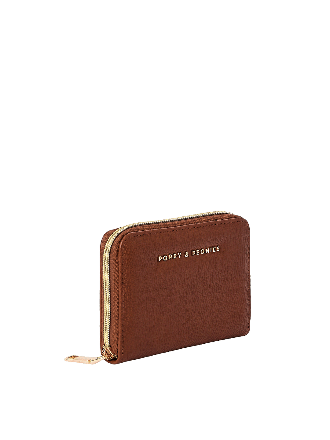 Angled view of The Grab and Go Wallet in Chestnut