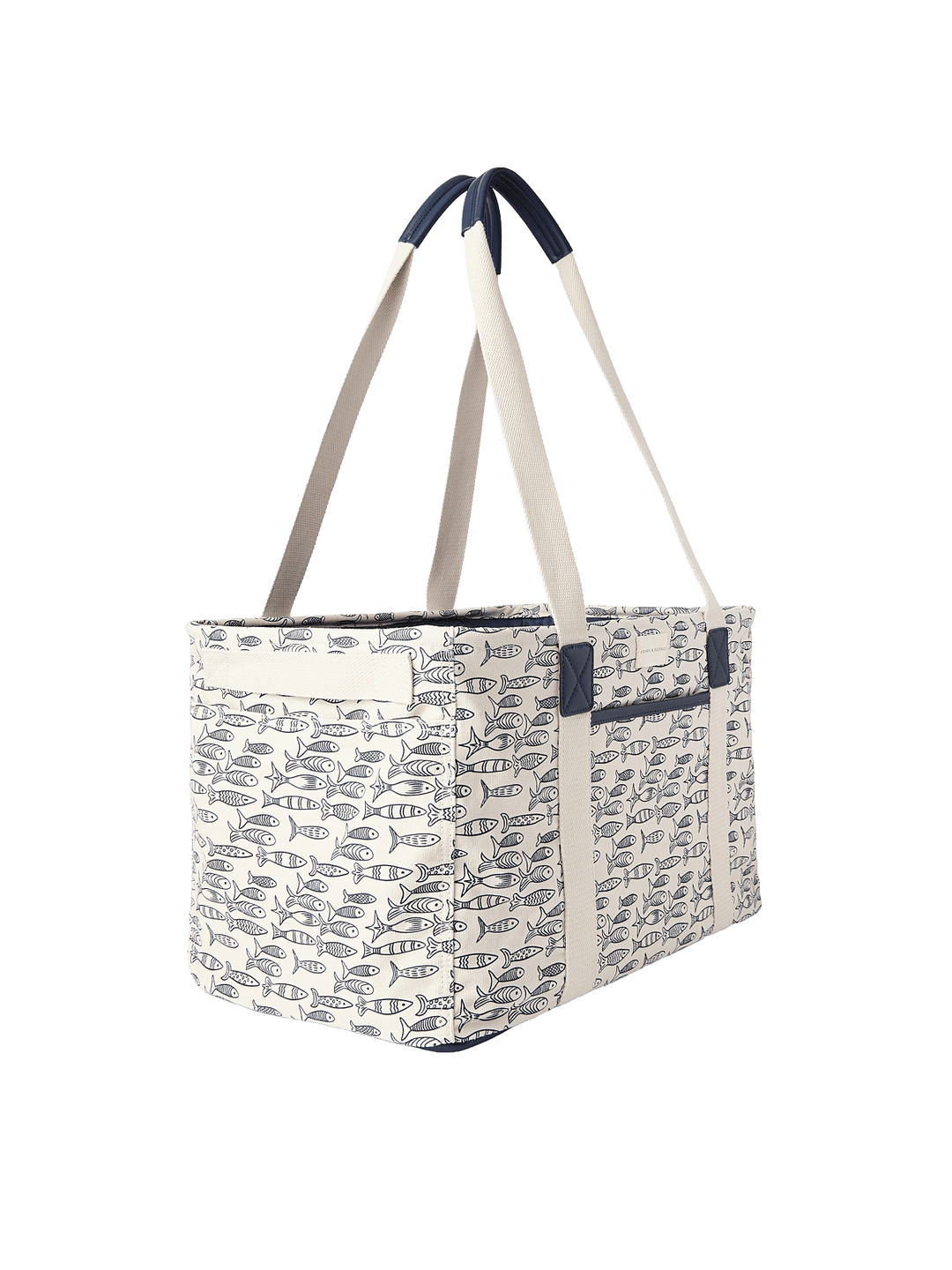 Tote bag with sardine pattern 