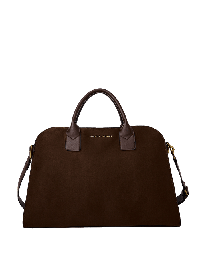 Uptown Tote Espresso Suede