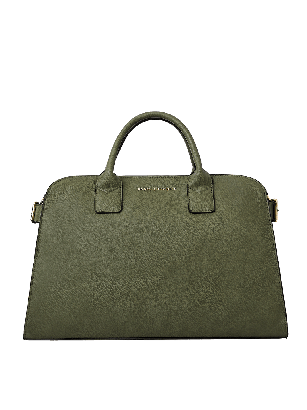 Front view of the Uptown Tote in Olive
