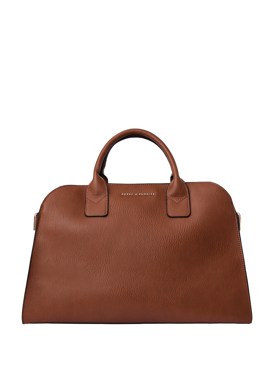 Brown vegan leather handbag