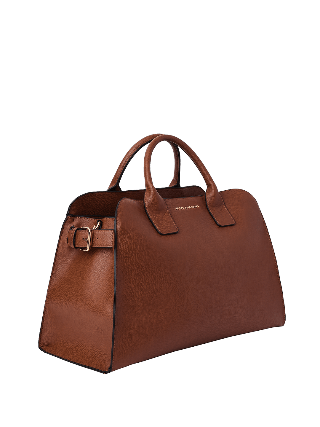 Brown vegan leather handbag