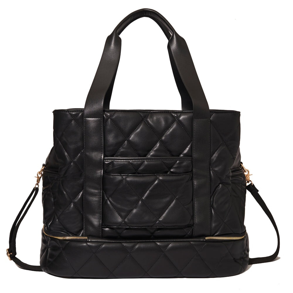 Grab this stylish black leather purse for the Holiday season!