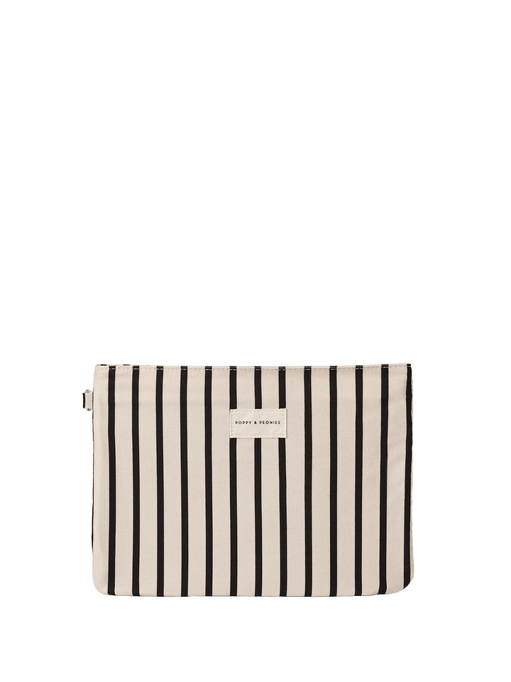 Black and white striped small dry bag 