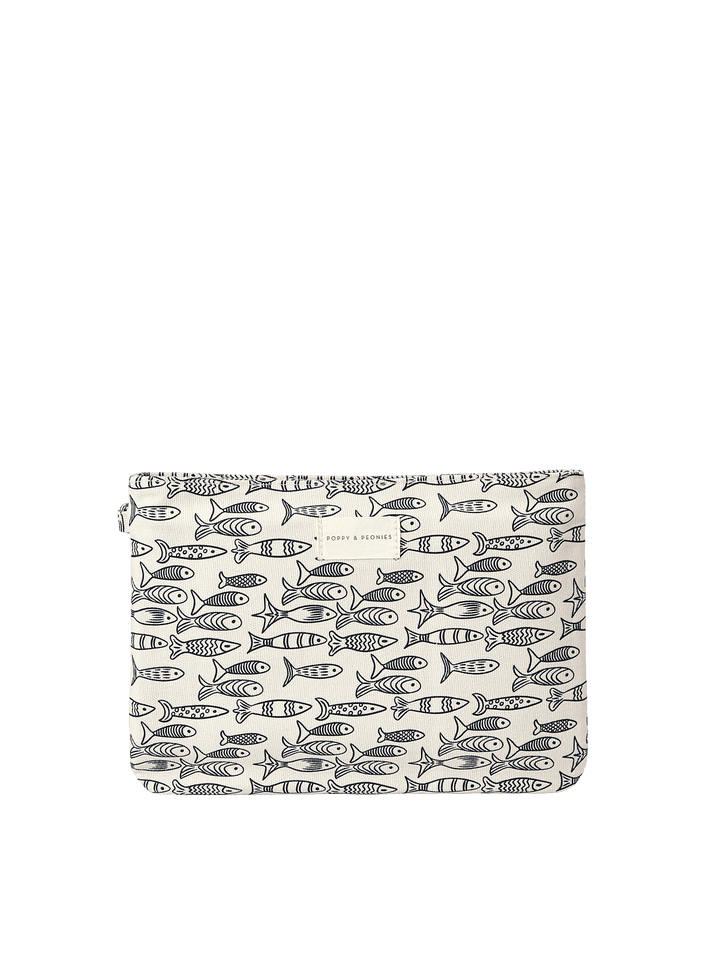 Wet bag with a sardine pattern 