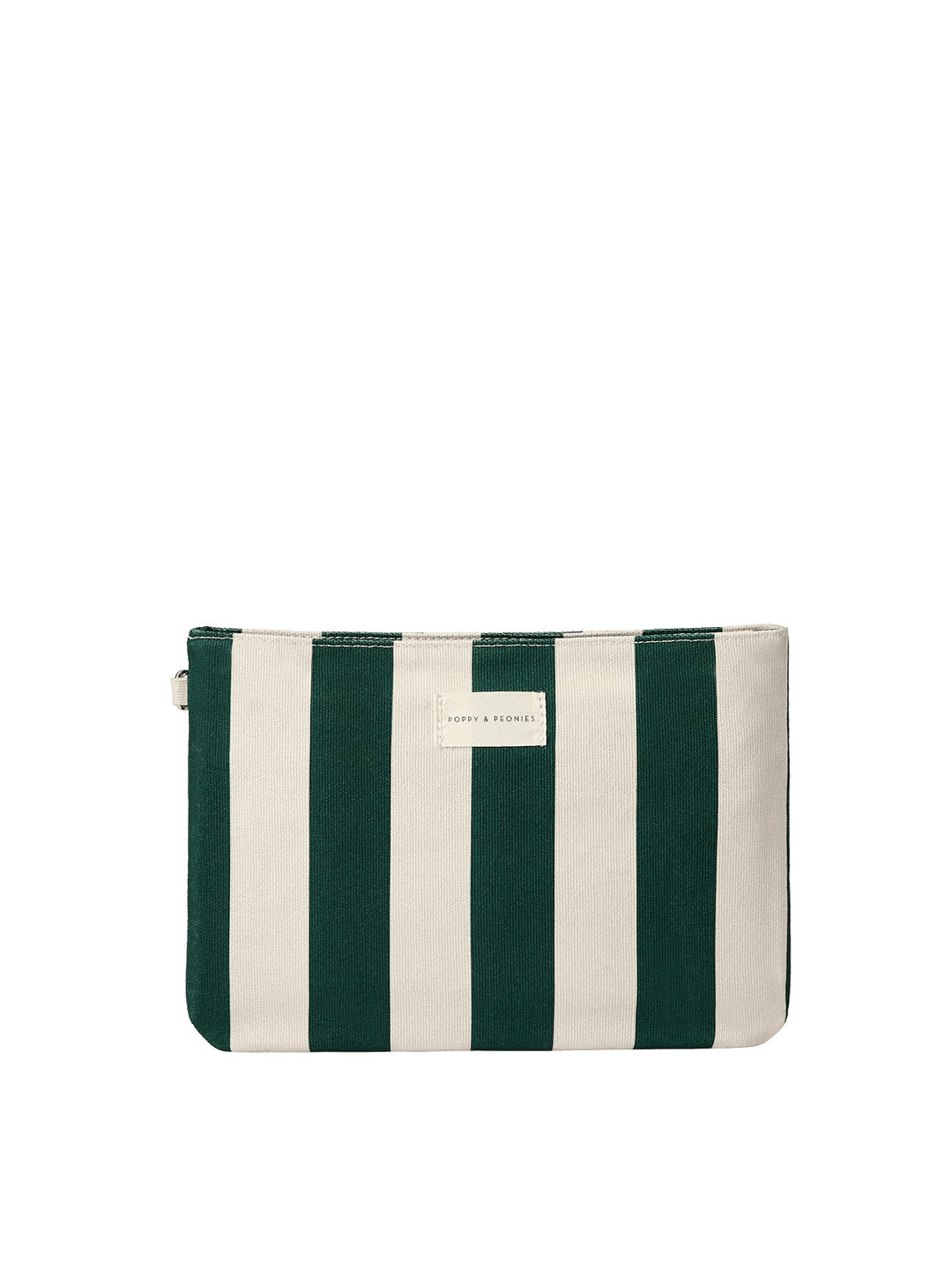 Green and white striped wet bag