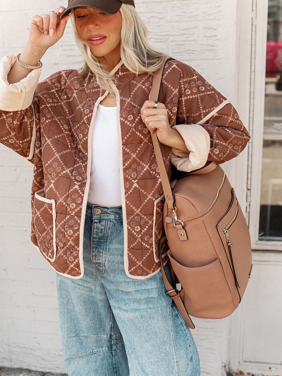 Commuter Backpack Mocha Mousse | Poppy and Peonies – Poppy & Peonies