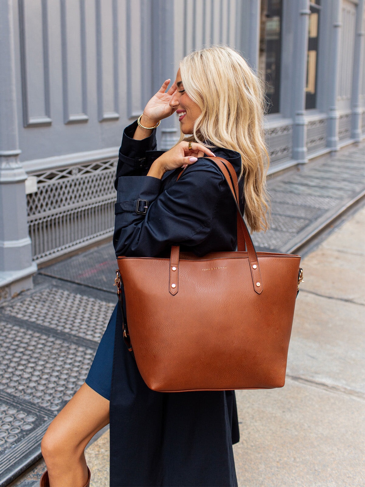 Go Getter Tote Cognac | Poppy and Peonies – Poppy & Peonies