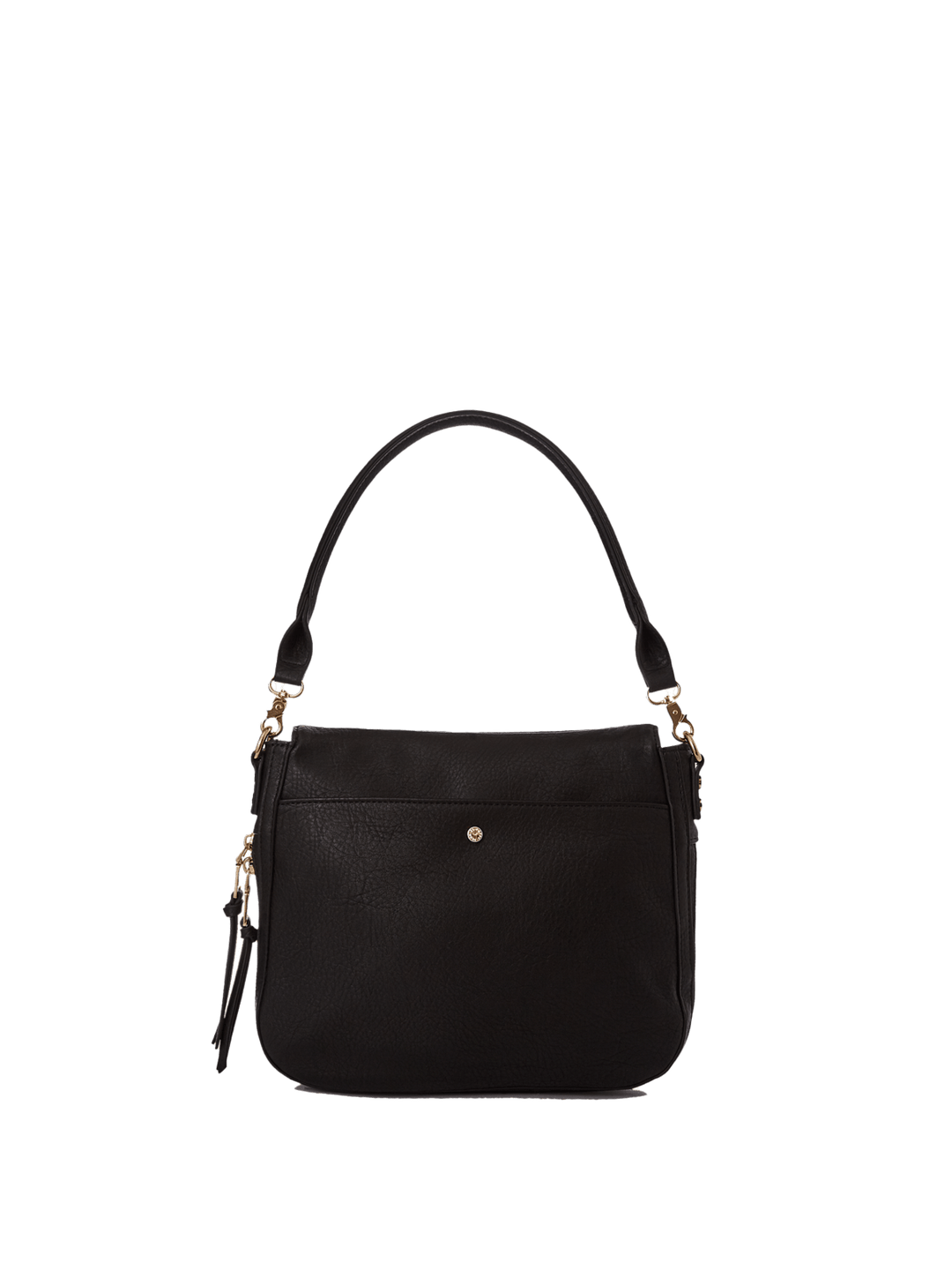 black leather crossbody backpack Downtown Crossbody Black