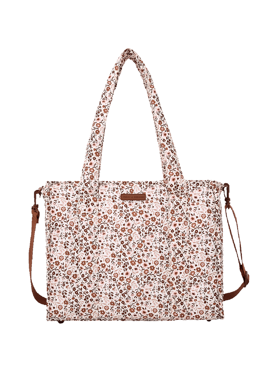 On The Go Tote Fall Brown Floral