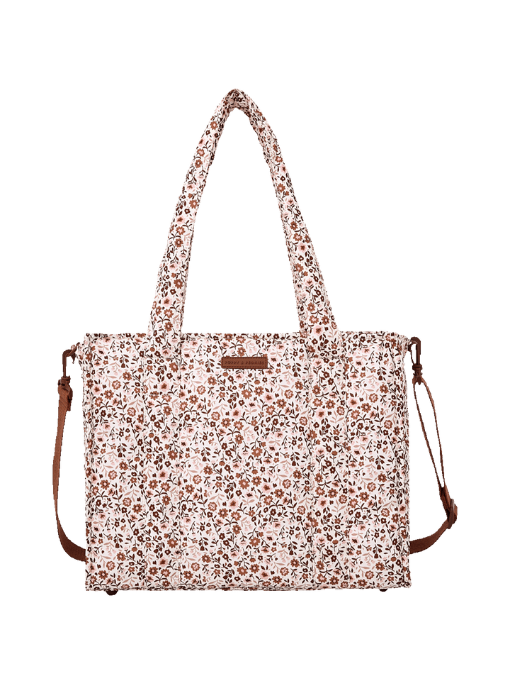 On The Go Tote Fall Brown Floral