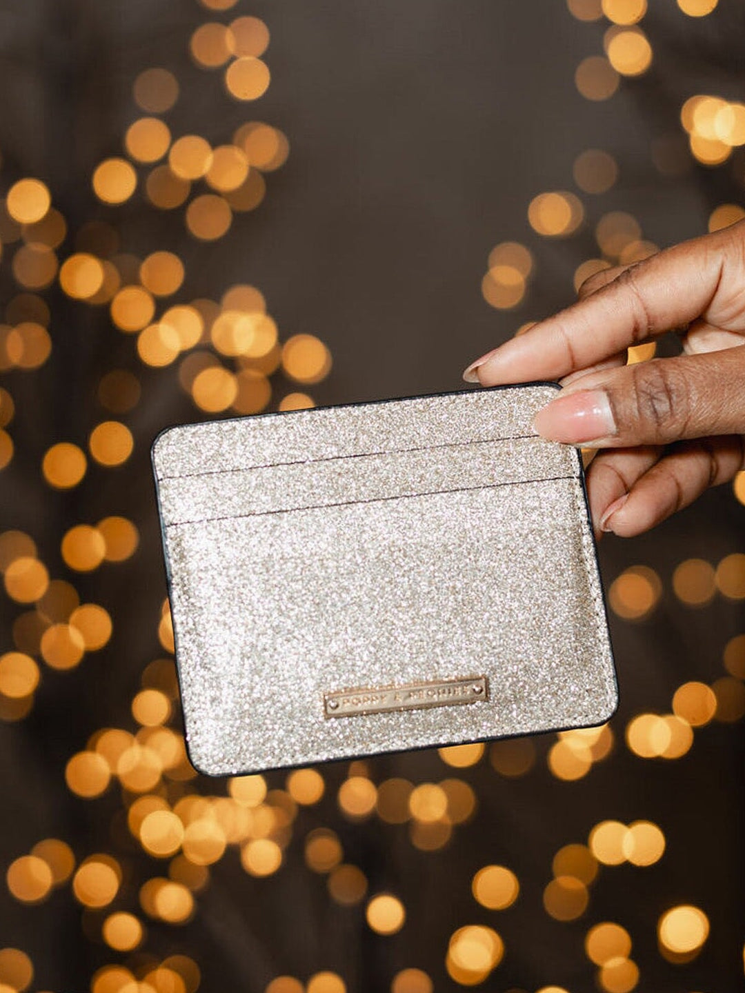 HOLD ME CARD HOLDER silver metallic