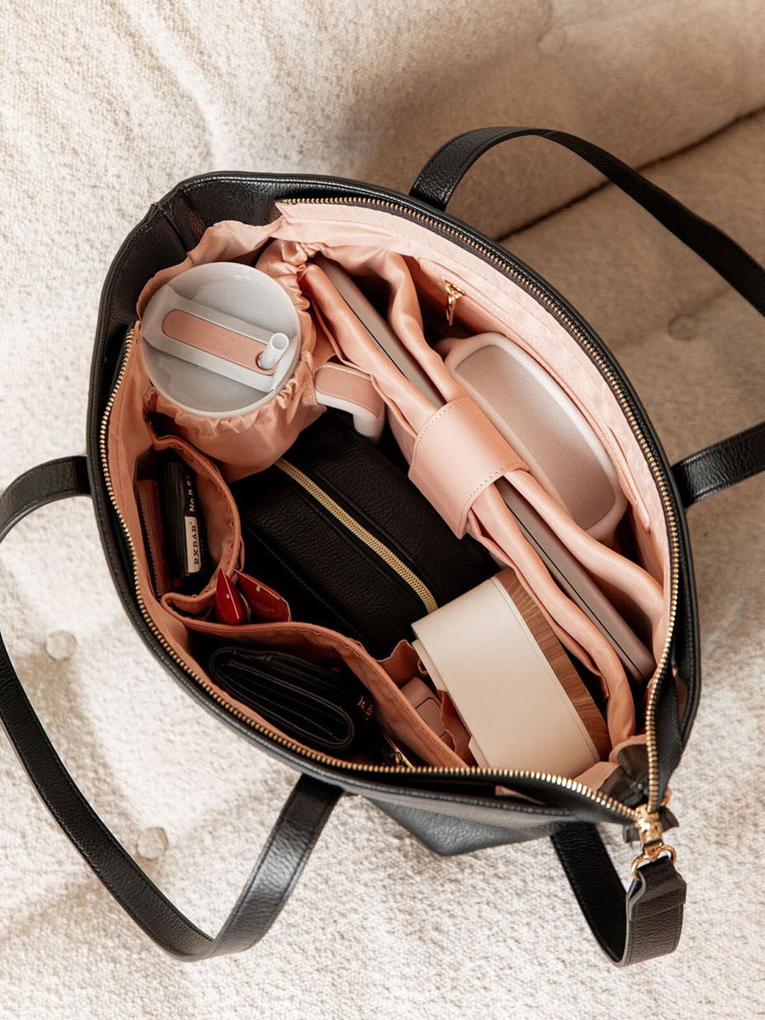 Go Getter Tote Black Poppy and Peonies – Poppy Peonies