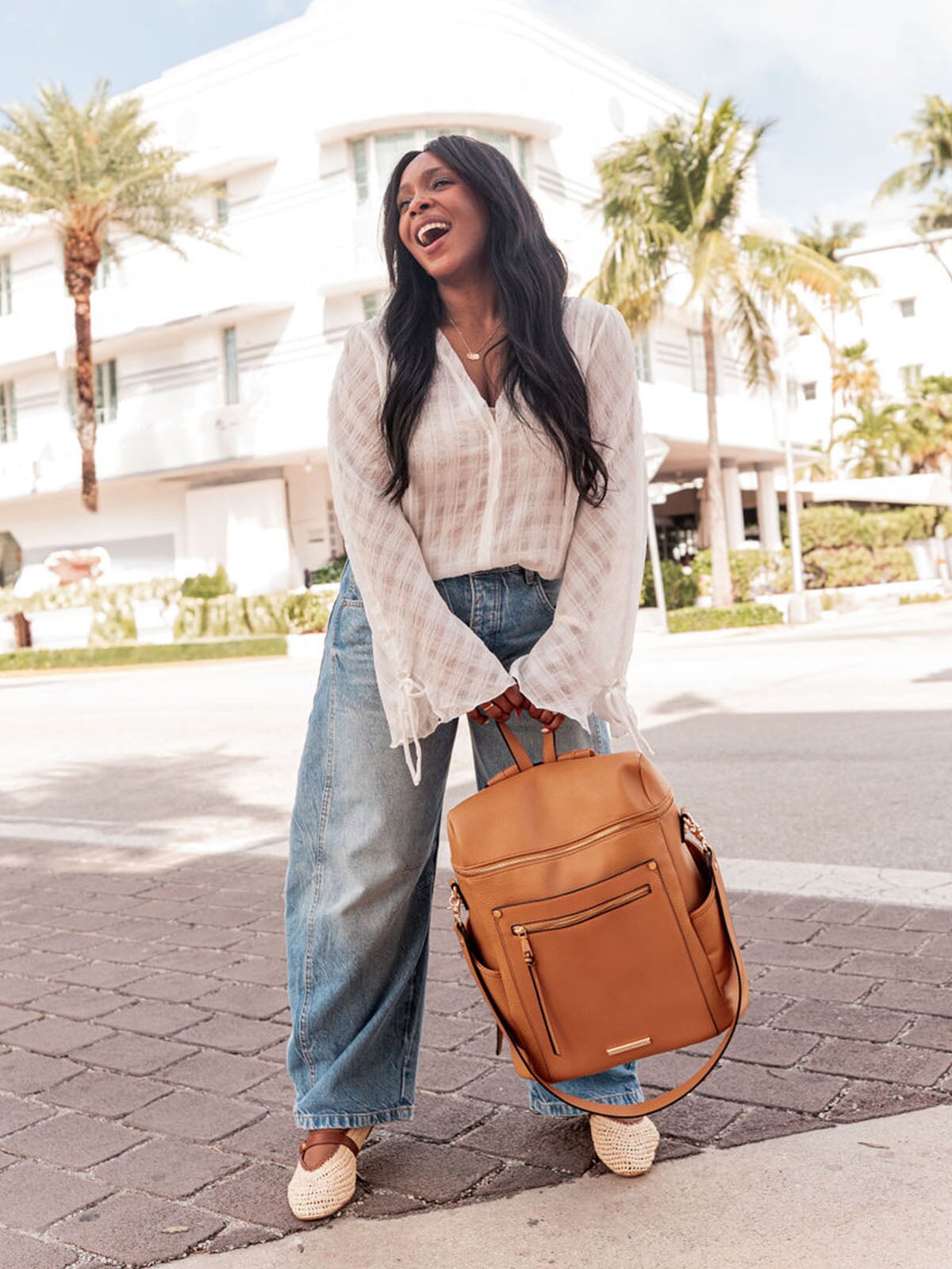 Commuter Backpack Camel | Poppy and Peonies – Poppy & Peonies
