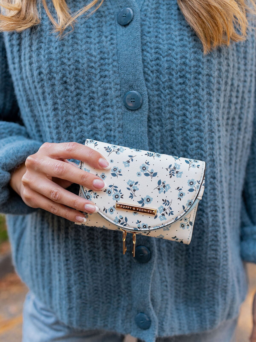 Margaux Wallet Blue Floral