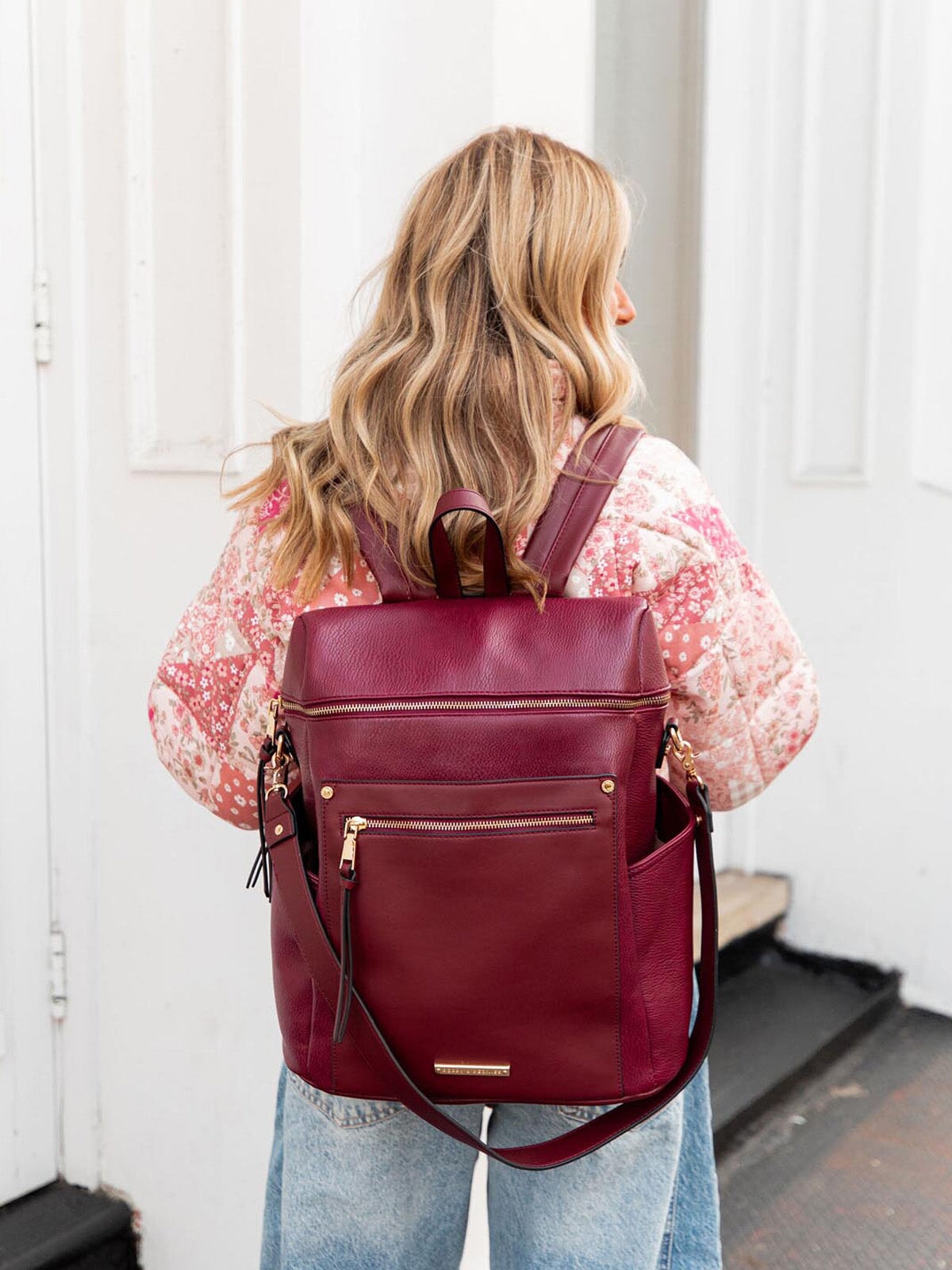Commuter Backpack Berry | Poppy and Peonies – Poppy & Peonies