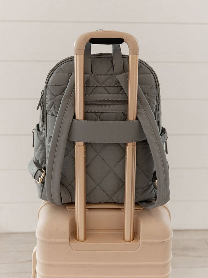 Quilted Brooklyn Backpack grey