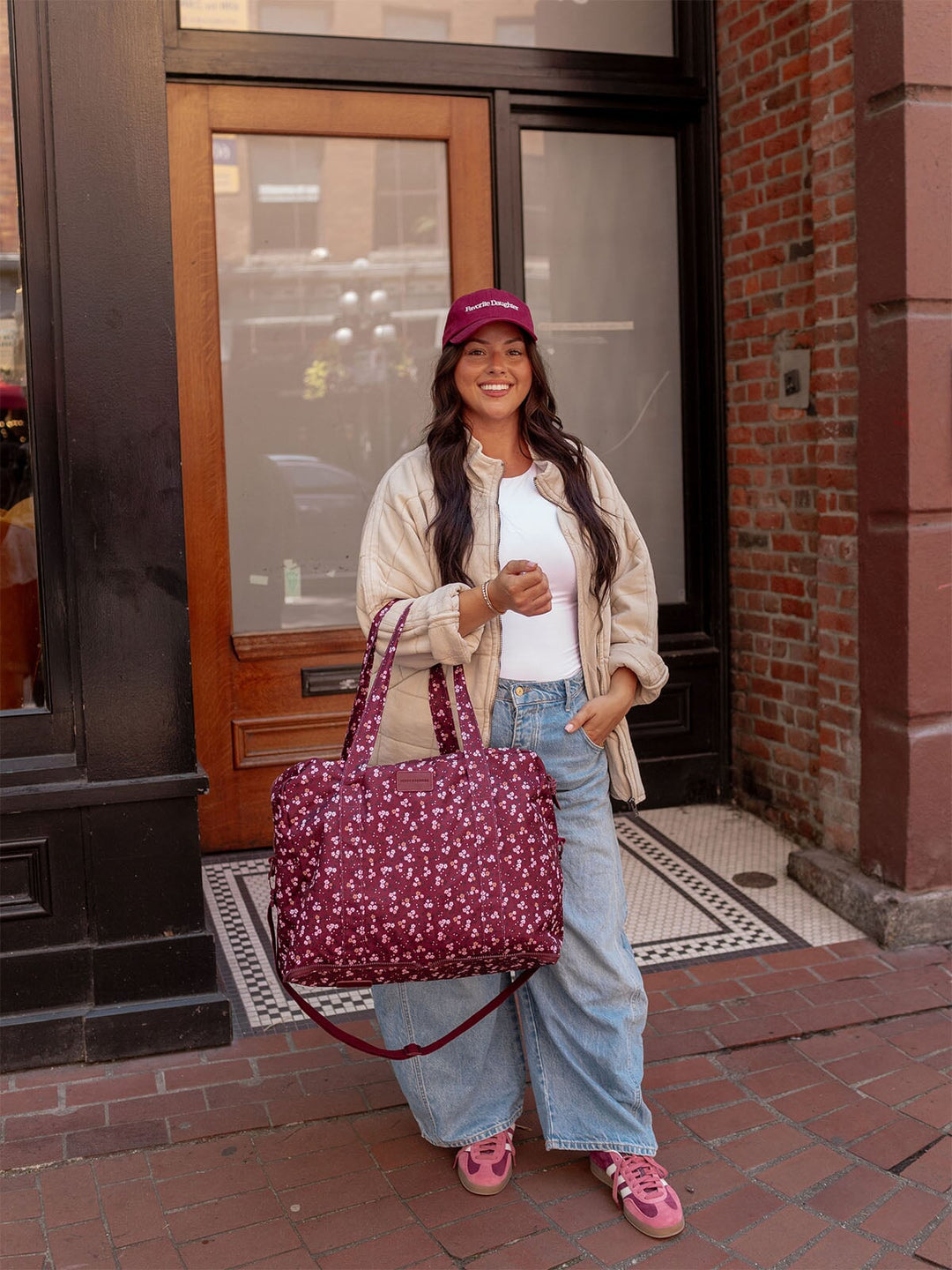 The Pack Up Duffle Berry Floral