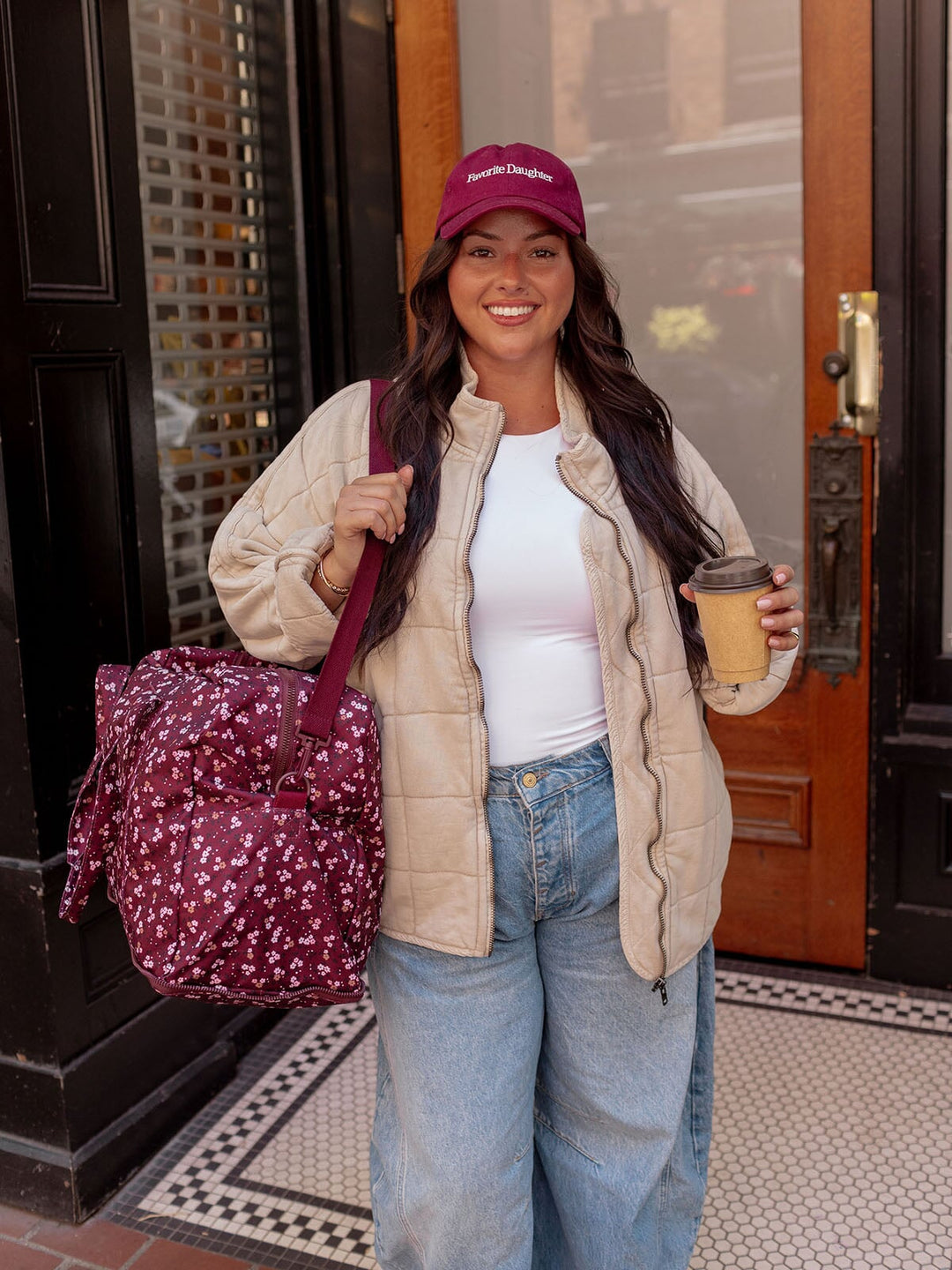 The Pack Up Duffle Berry Floral