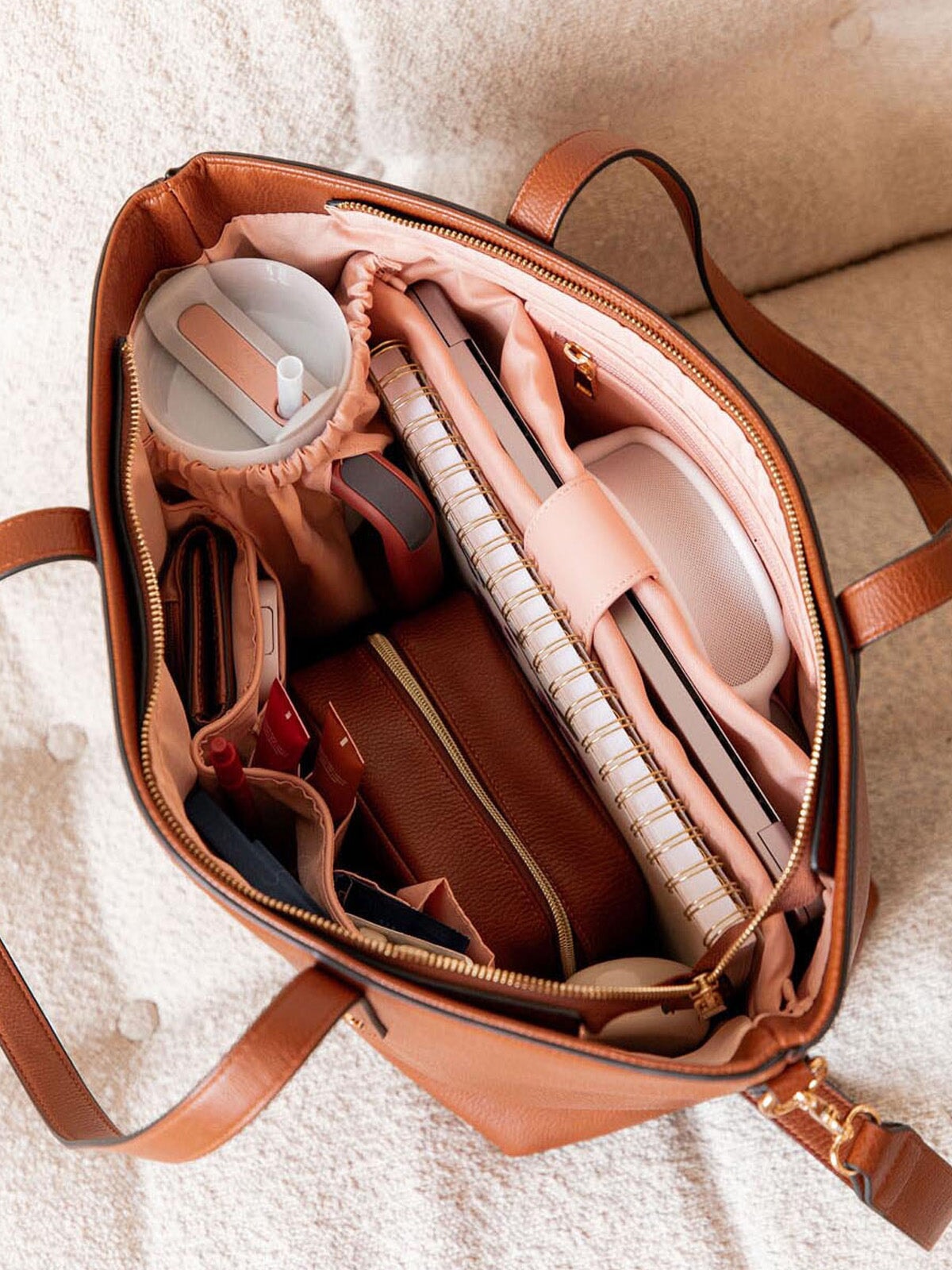 Go Getter Tote Cognac | Poppy and Peonies – Poppy & Peonies