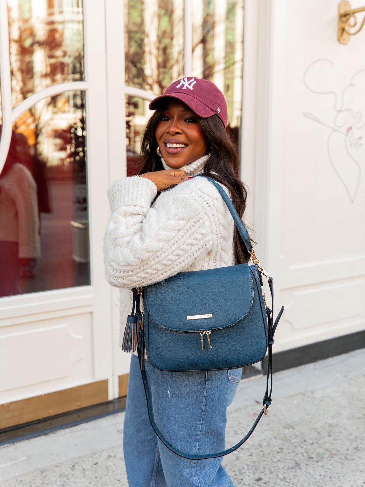 Downtown Crossbody Navy | Poppy and Peonies – Poppy & Peonies