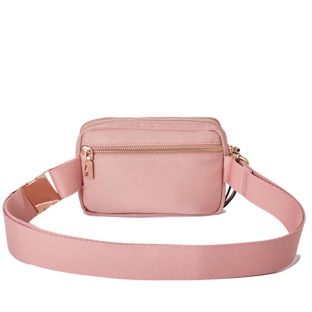 On the Run belt bag blush