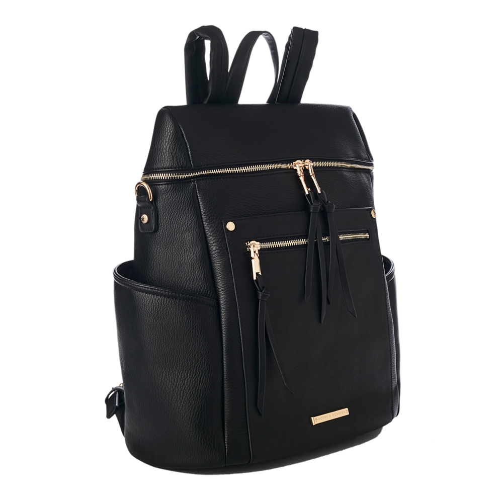 Commuter Backpack black Poppy Peonies